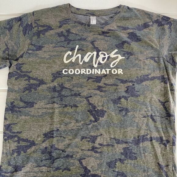 L.A.T Live And Tell Women's Green Camo Chaos Coordinator Graphic Tee Large - Picture 4 of 6